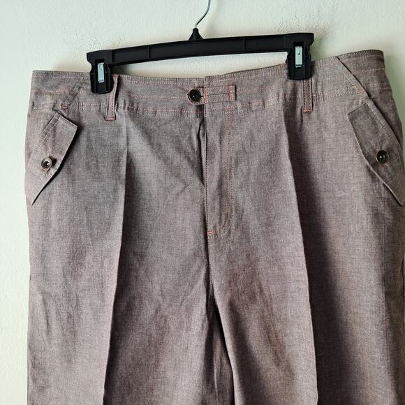 Denim & Co Womens 2 Piece Top and Capri Pants Matching Set Brown Size XL - Picture 12 of 16